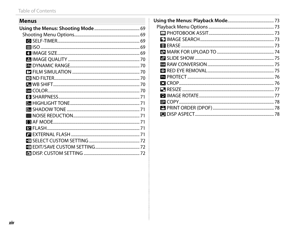 FujiFilm X100 User Manual | Page 14 / 140