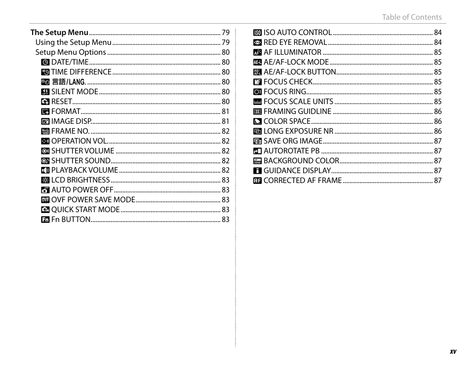 FujiFilm X100 User Manual | Page 15 / 140