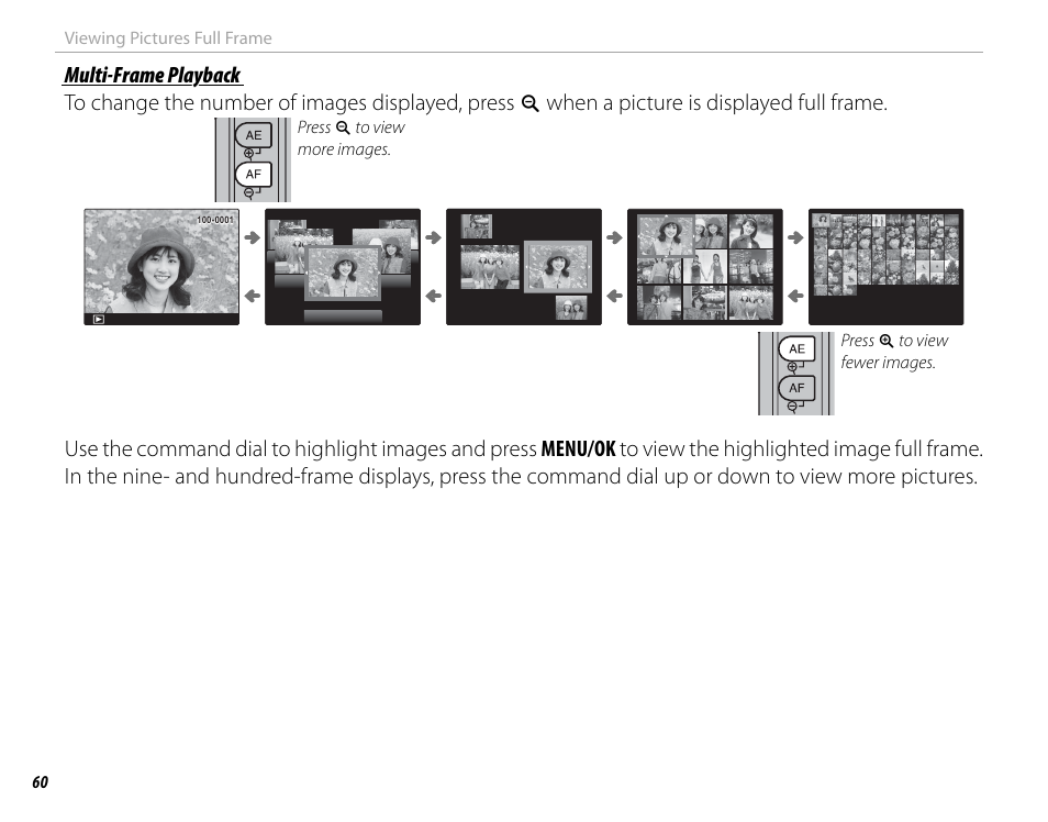 When a picture is displayed full frame | FujiFilm X100 User Manual | Page 76 / 140