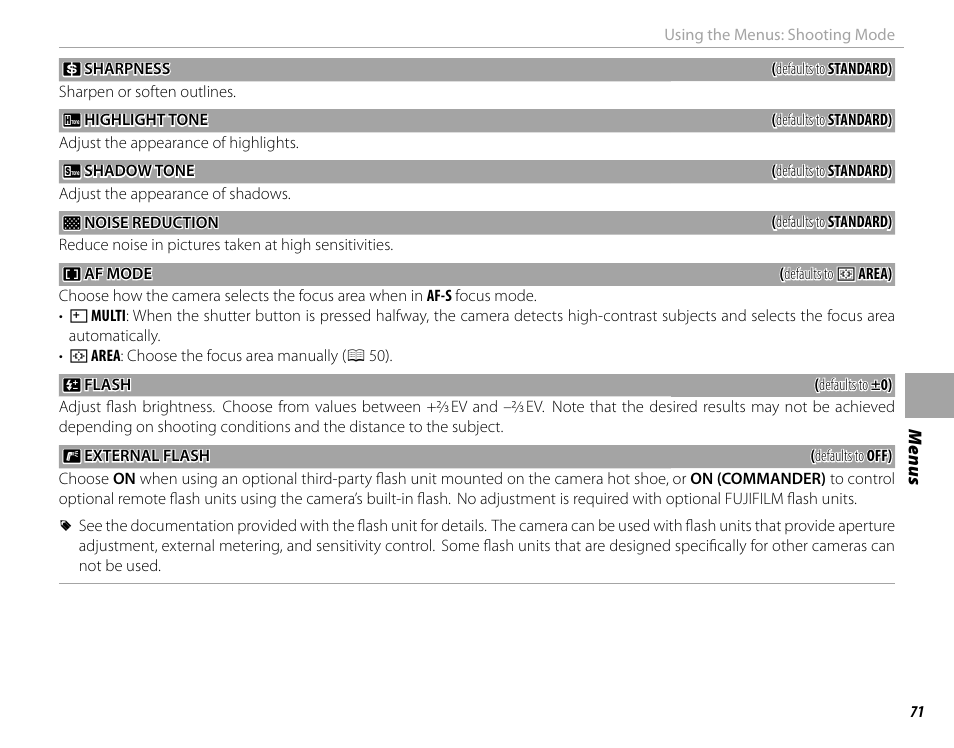 FujiFilm X100 User Manual | Page 87 / 140