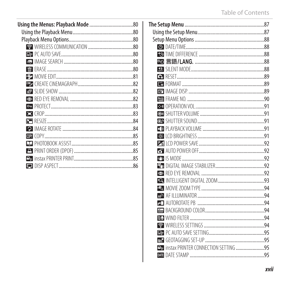 FujiFilm FinePix XP120 User Manual | Page 17 / 138