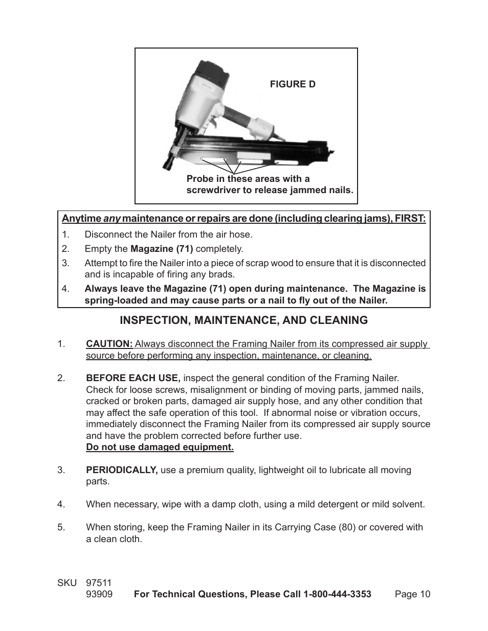 Harbor Freight Tools Model 97511 User Manual | Page 10 / 12