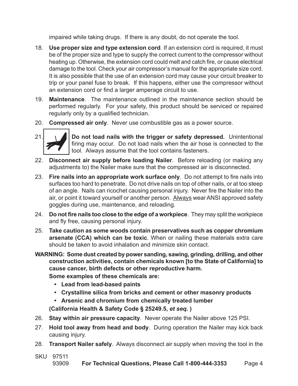 Harbor Freight Tools Model 97511 User Manual | Page 4 / 12