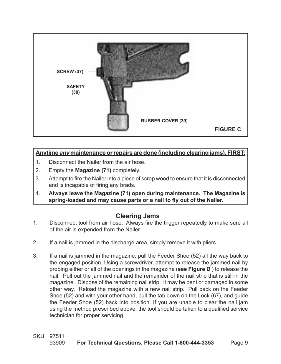 Harbor Freight Tools Model 97511 User Manual | Page 9 / 12