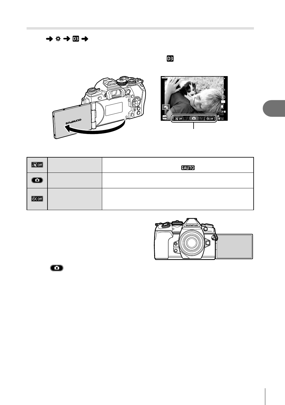 Menu functions (custom menus) | Olympus OM-D E-M1 Mark II User Manual | Page 129 / 196