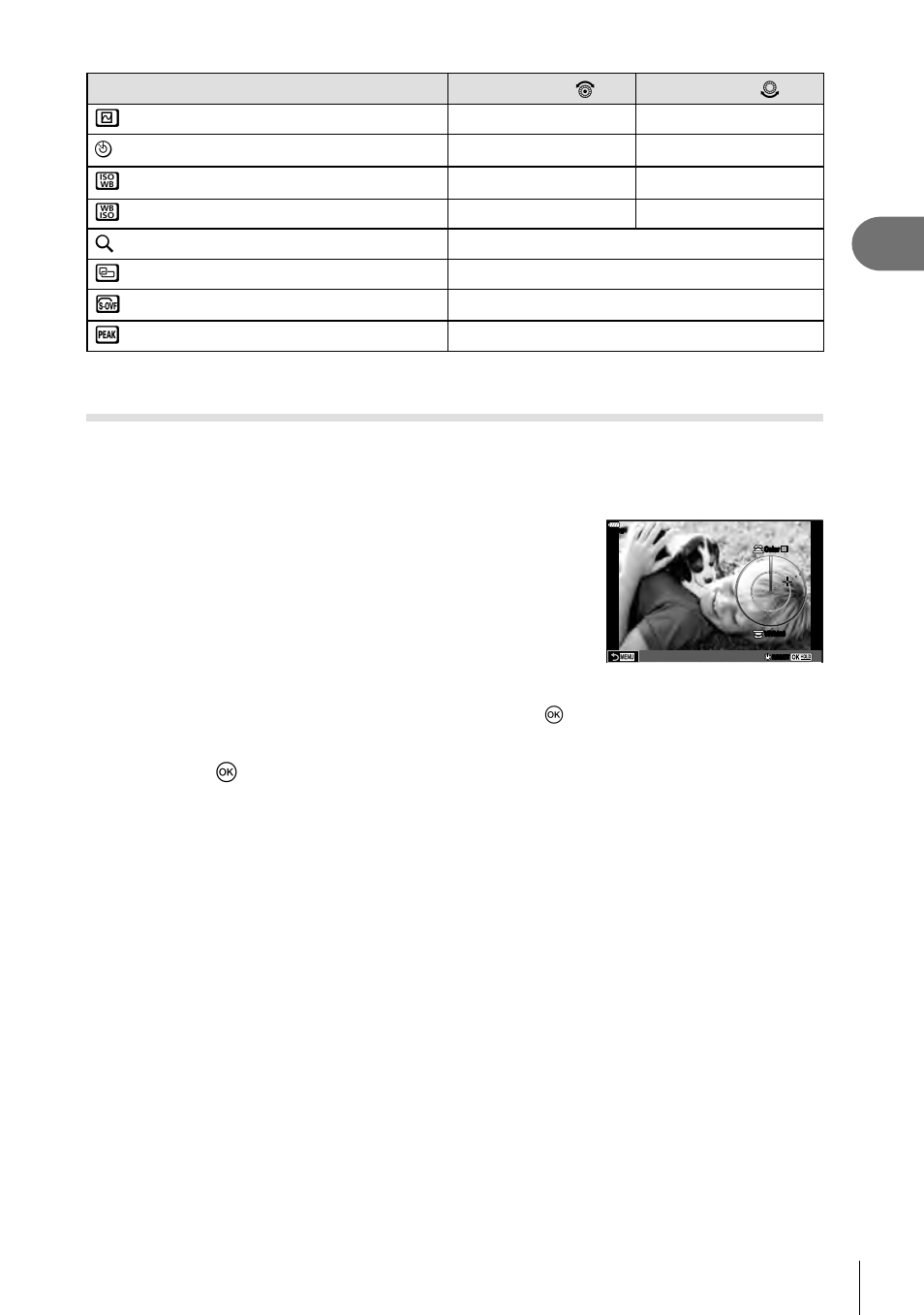 Shooting, Adjusting overall color ( color creator) | Olympus OM-D E-M1 Mark II User Manual | Page 71 / 196