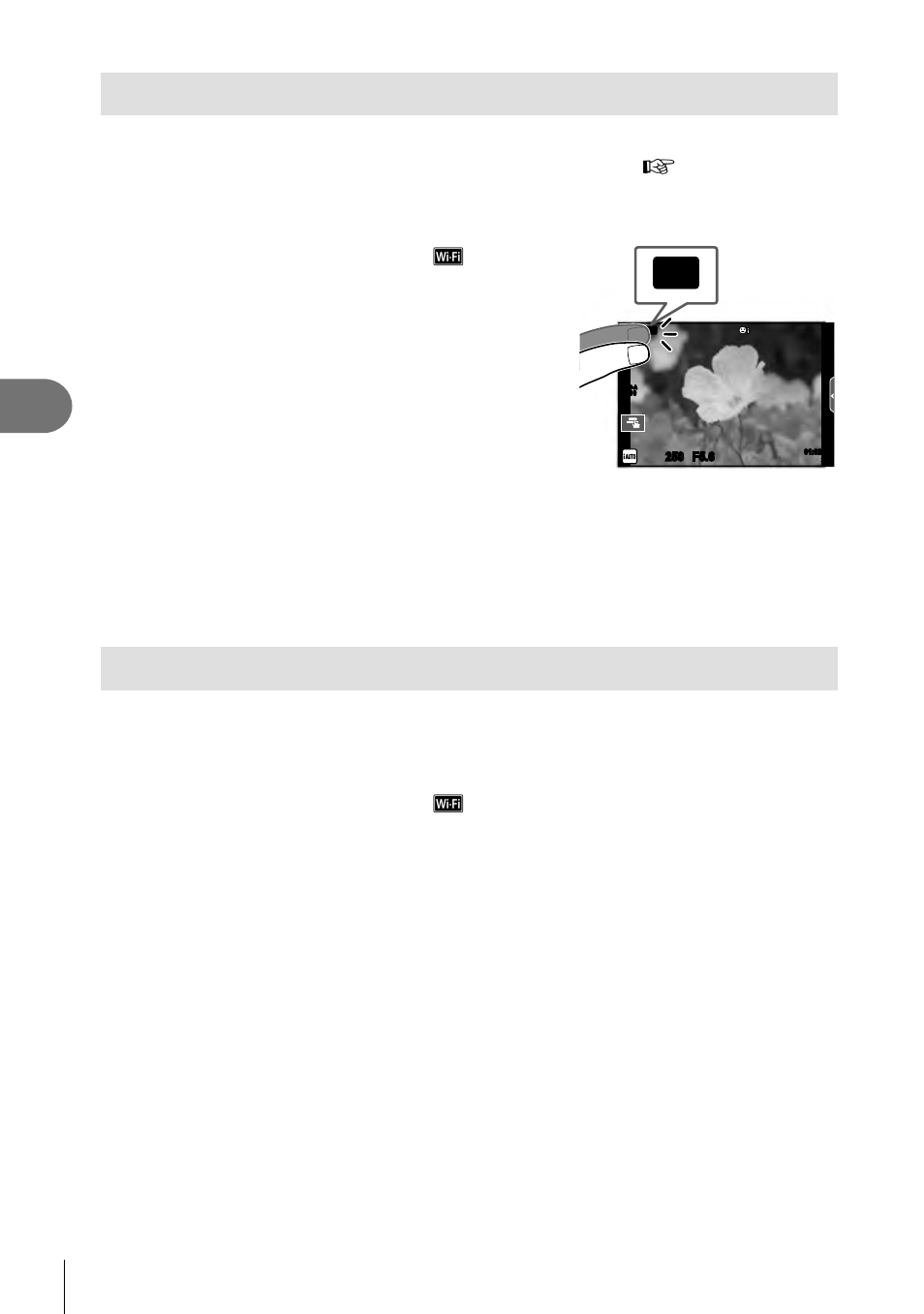 Wi-fi, Transferring images to a smartphone, Shooting remotely with a smartphone | Olympus PEN E-PL8 User Manual | Page 112 / 162