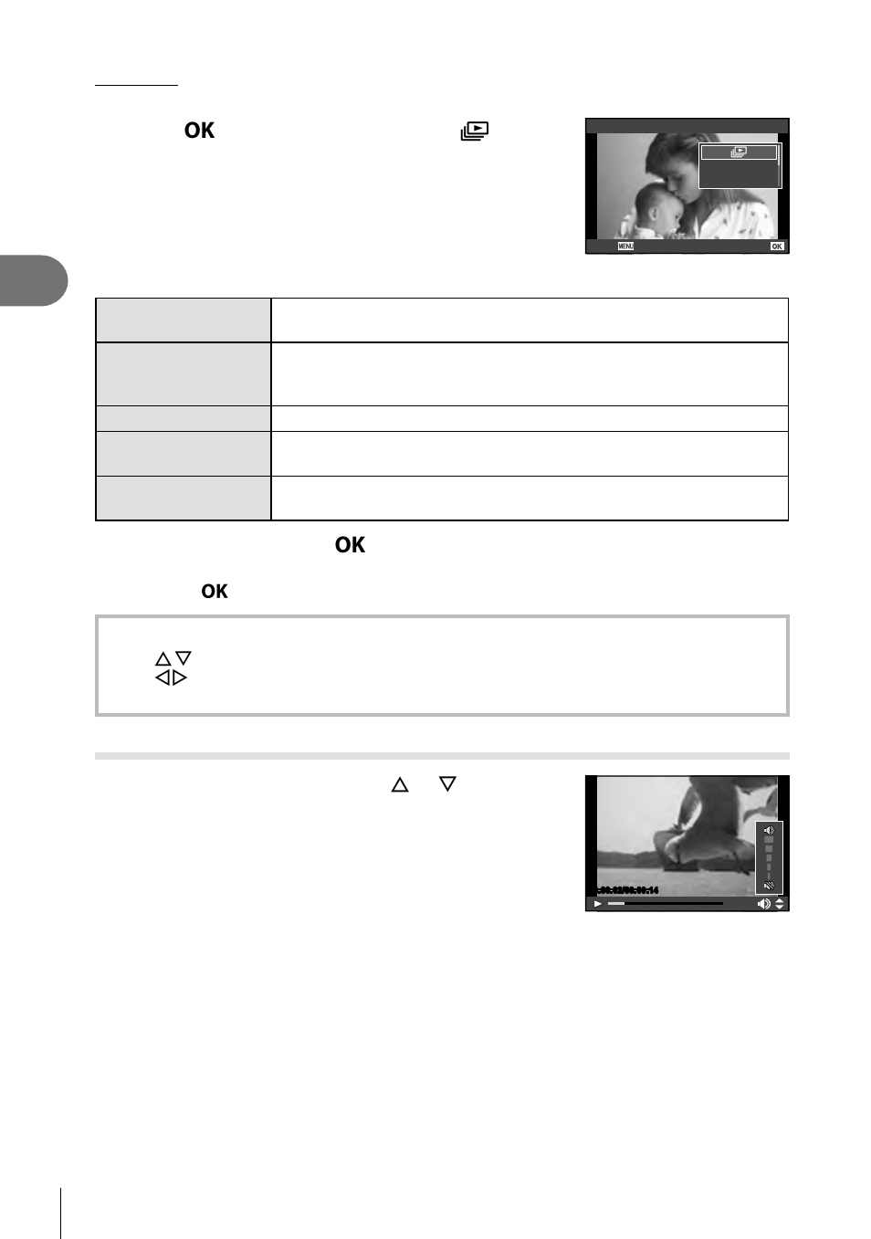 Playback, Volume | Olympus PEN E-PL8 User Manual | Page 68 / 162