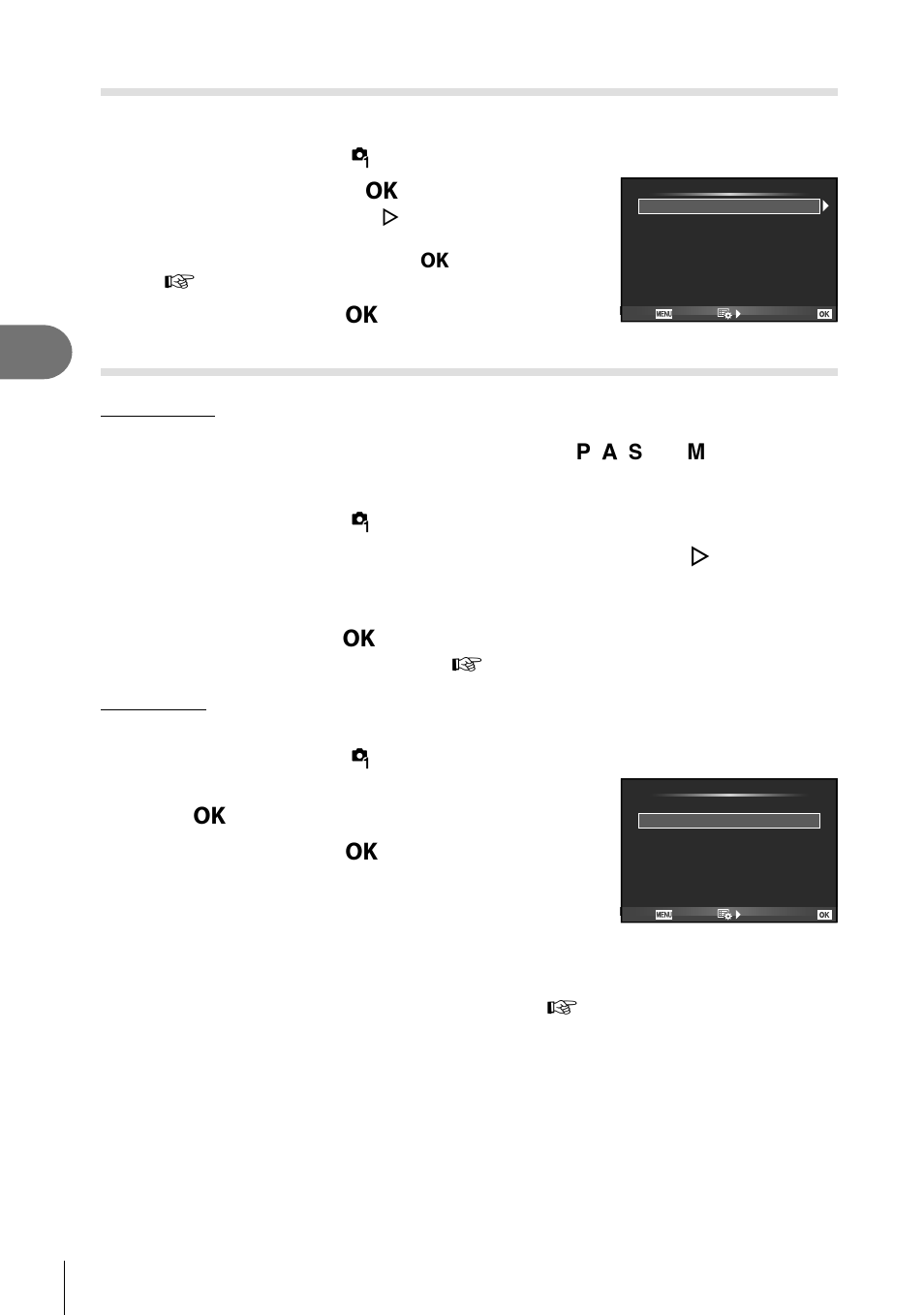 Menu functions (shooting menus), Returning to default settings (reset), Registering favorites settings (myset) | Olympus PEN E-PL8 User Manual | Page 74 / 162