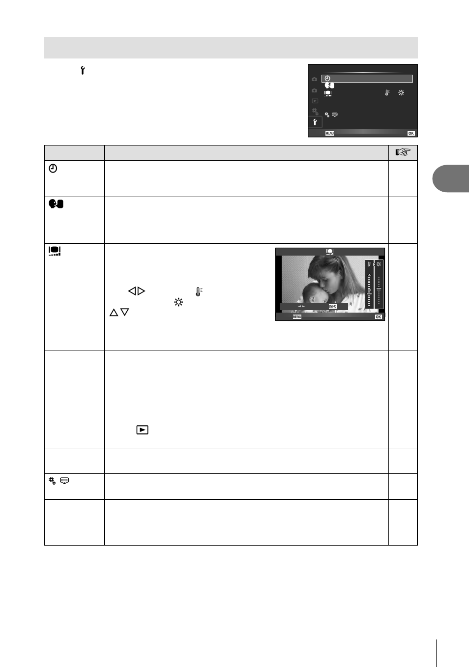 Using the setup menu, Menu functions (setup menus), 87 en | Olympus PEN E-PL8 User Manual | Page 87 / 162