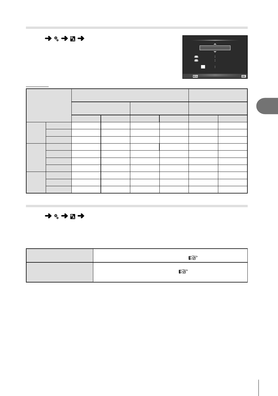 Menu functions (custom menus), Ael/afl, Mf assist | 97 en | Olympus PEN E-PL8 User Manual | Page 97 / 162