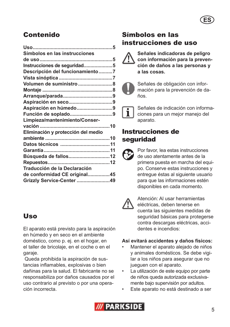 Parkside PNTS 1400 B1 User Manual | Page 5 / 50
