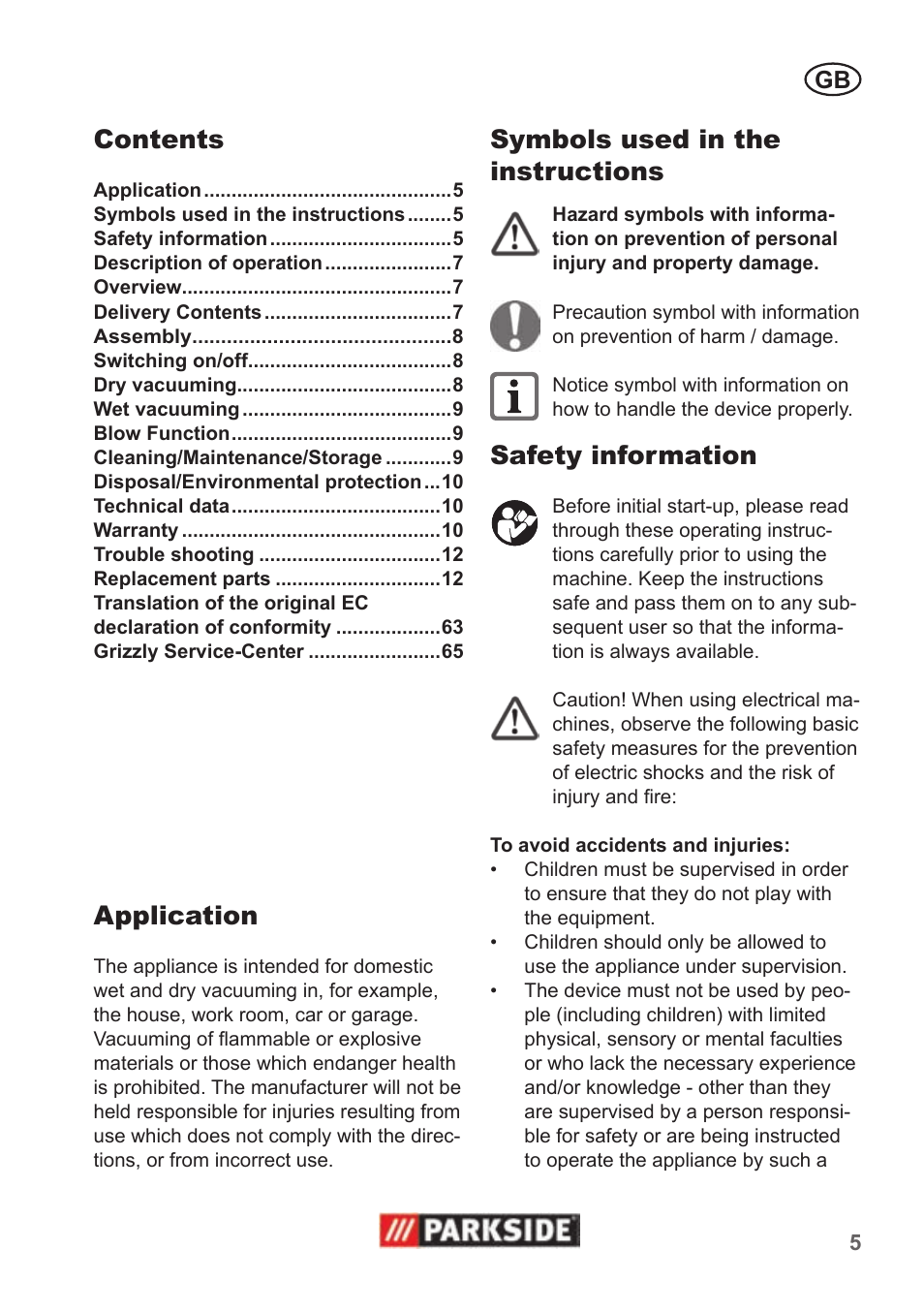 Parkside PNTS 1400 B1 User Manual | Page 5 / 66