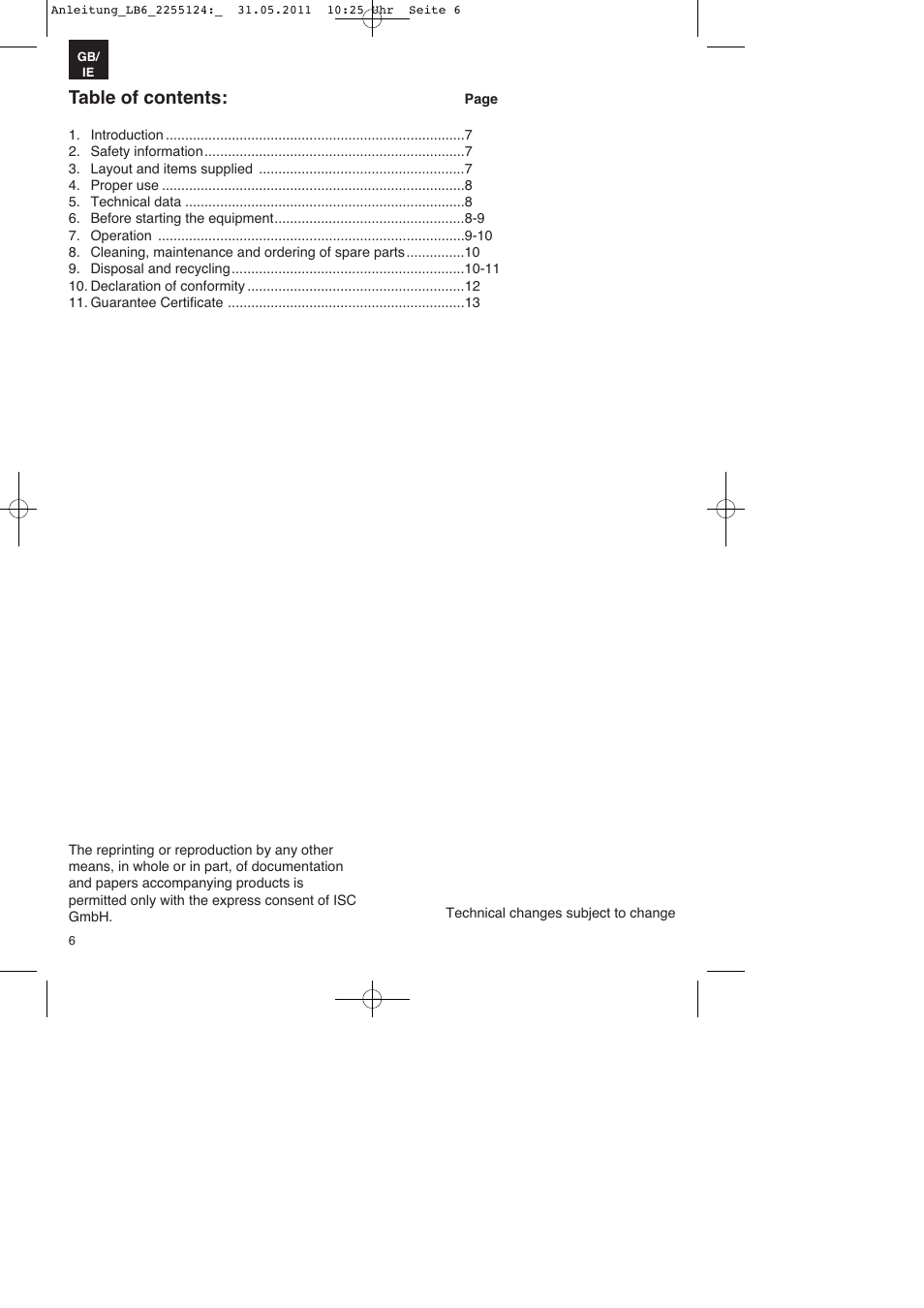 Parkside PSZ 250 A2 User Manual | Page 6 / 16