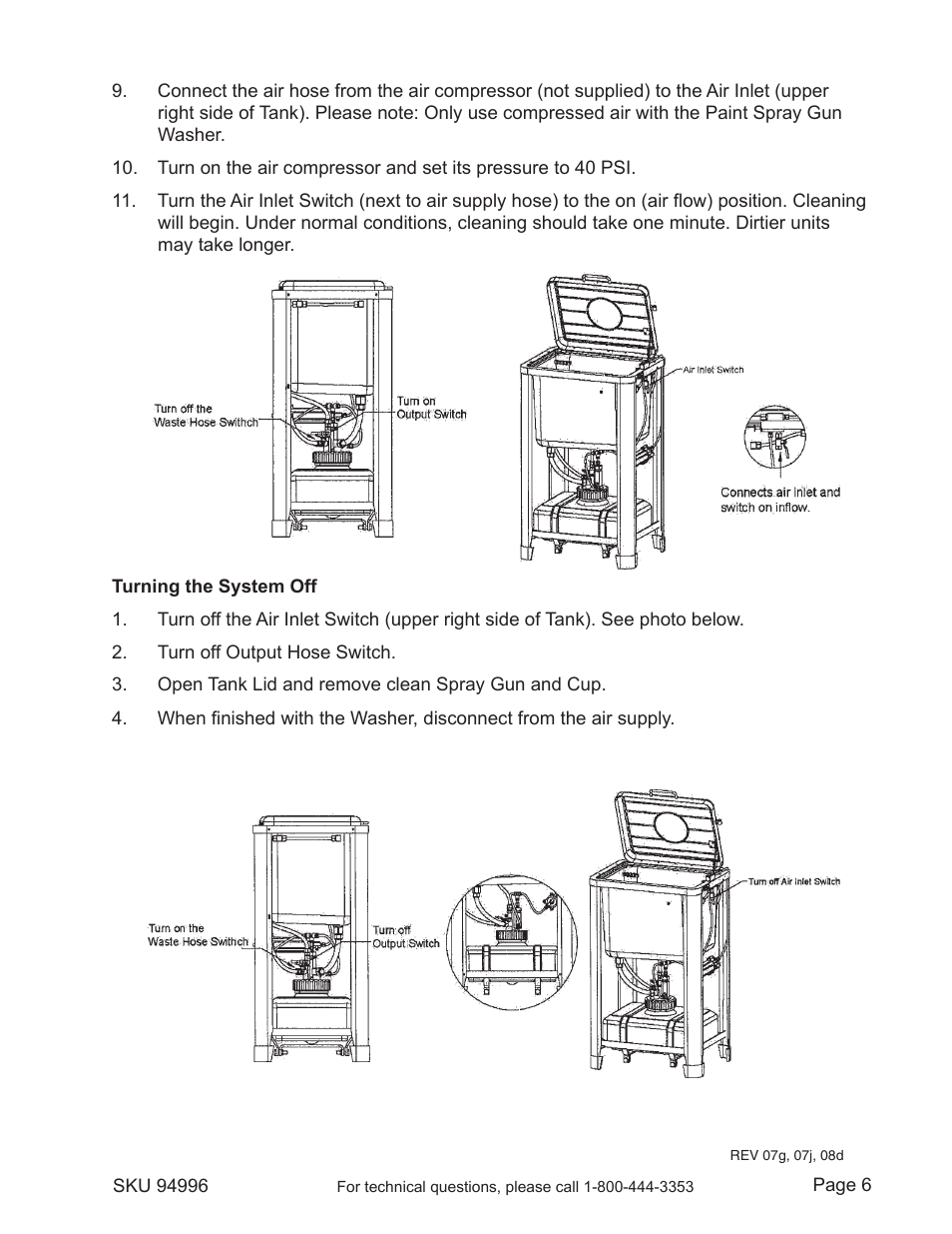 Harbor Freight Tools Model 94996 User Manual | Page 6 / 10