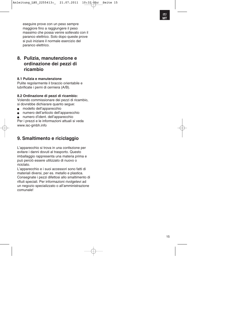 Smaltimento e riciclaggio | Parkside PSZ 250 A2 User Manual | Page 15 / 28