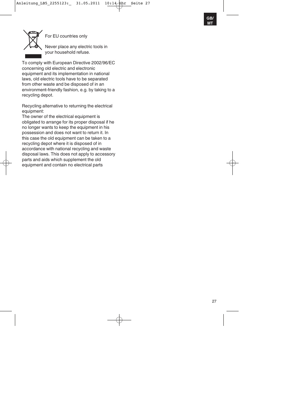 Parkside PSZ 250 A2 User Manual | Page 27 / 40