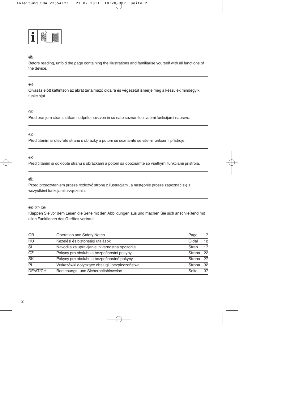Parkside PSZ 250 A2 User Manual | Page 2 / 44