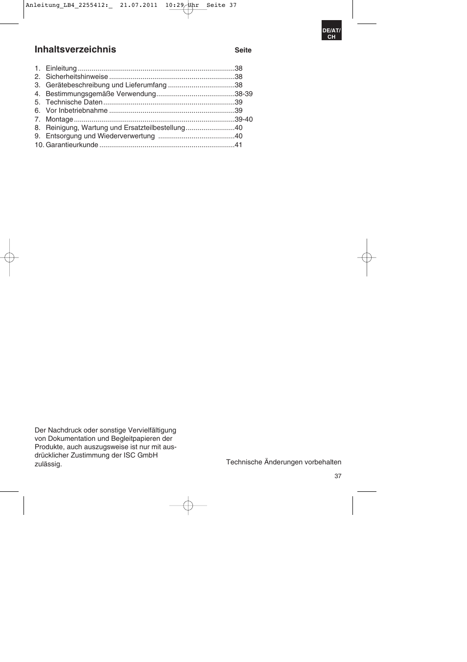 Parkside PSZ 250 A2 User Manual | Page 37 / 44