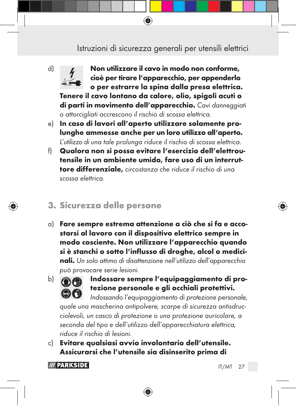 Sicurezza delle persone | Parkside PGG 15 A1 User Manual | Page 27 / 85