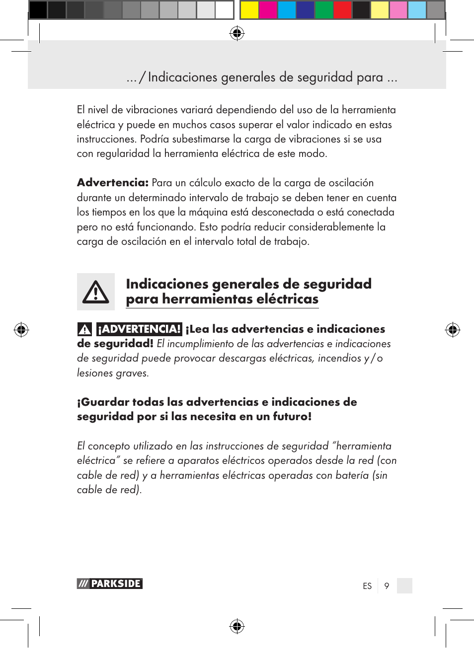 Indicaciones generales de seguridad para | Parkside PGG 15 A1 User Manual | Page 9 / 85