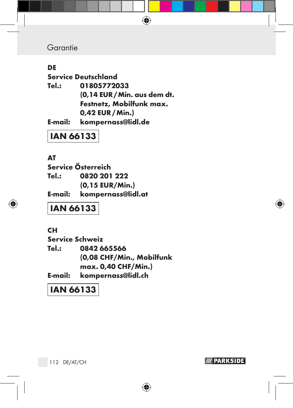 Parkside PGG 15 A1 User Manual | Page 112 / 115