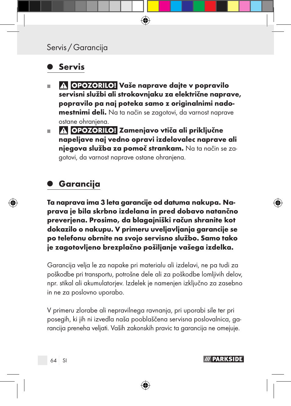 Servis / garancija, Servis, Garancija | Parkside PGG 15 A1 User Manual | Page 64 / 115