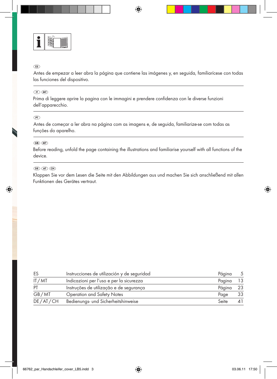 Lijadora de mano / smerigliatrice phs 160 a1 | Parkside PHS 160 A1 User Manual | Page 2 / 51