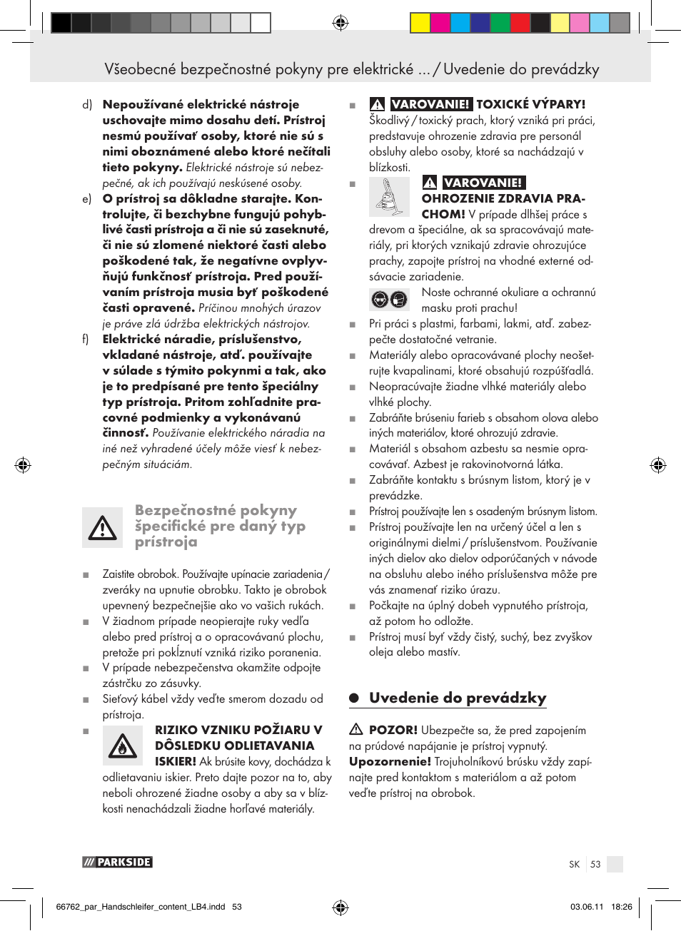 Uvedenie do prevádzky | Parkside PHS 160 A1 User Manual | Page 54 / 67