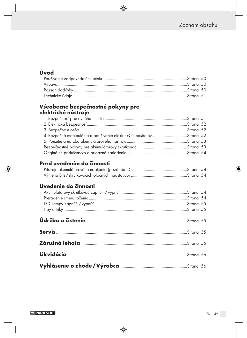 Parkside PAS 3.6 A1 User Manual | Page 49 / 66