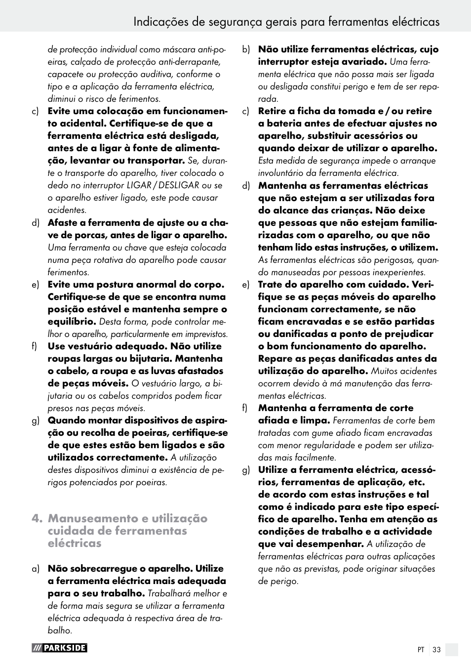 Parkside PABS 18-Li B2 User Manual | Page 33 / 62
