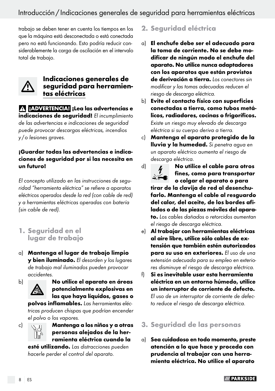 Parkside PABS 18-Li B2 User Manual | Page 8 / 62