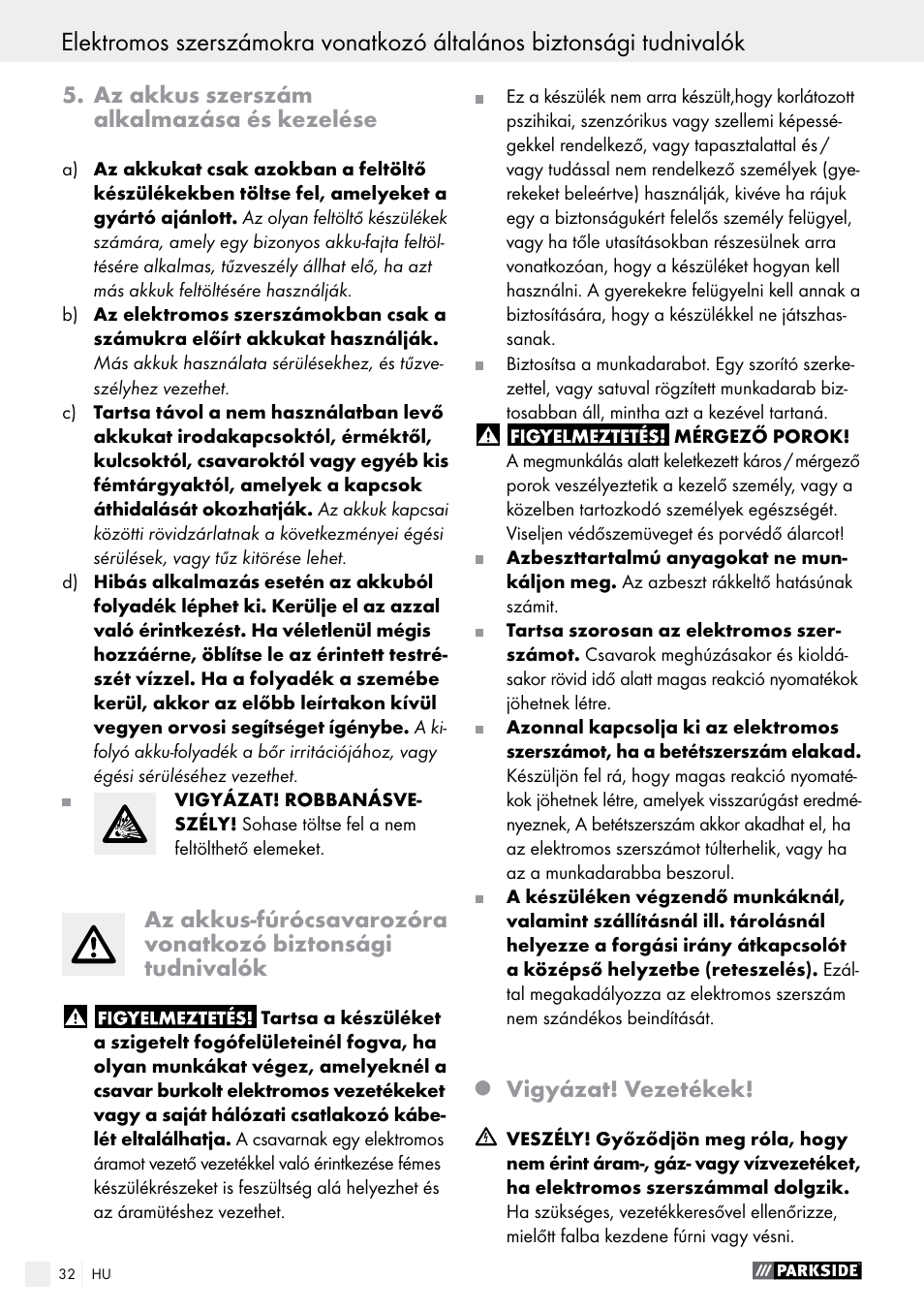 Parkside PABS 18-Li B2 User Manual | Page 32 / 82