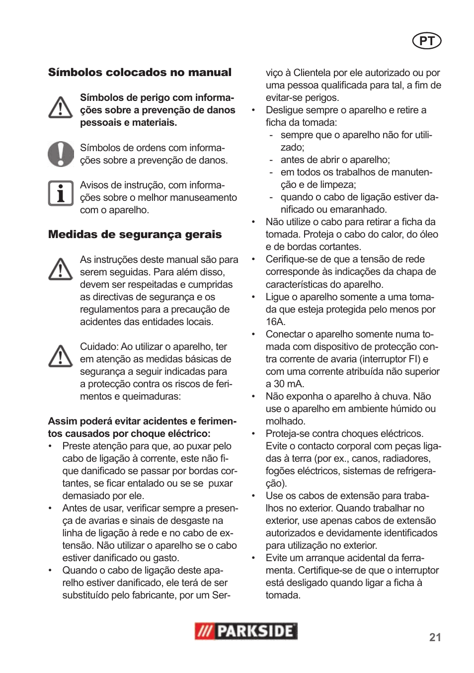 Parkside PAS 500 B1 User Manual | Page 21 / 50