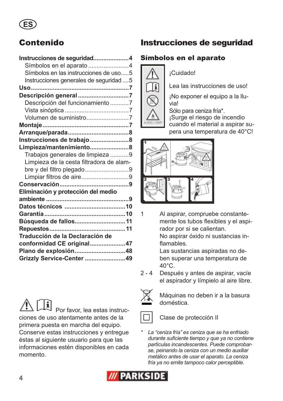Parkside PAS 500 B1 User Manual | Page 4 / 50