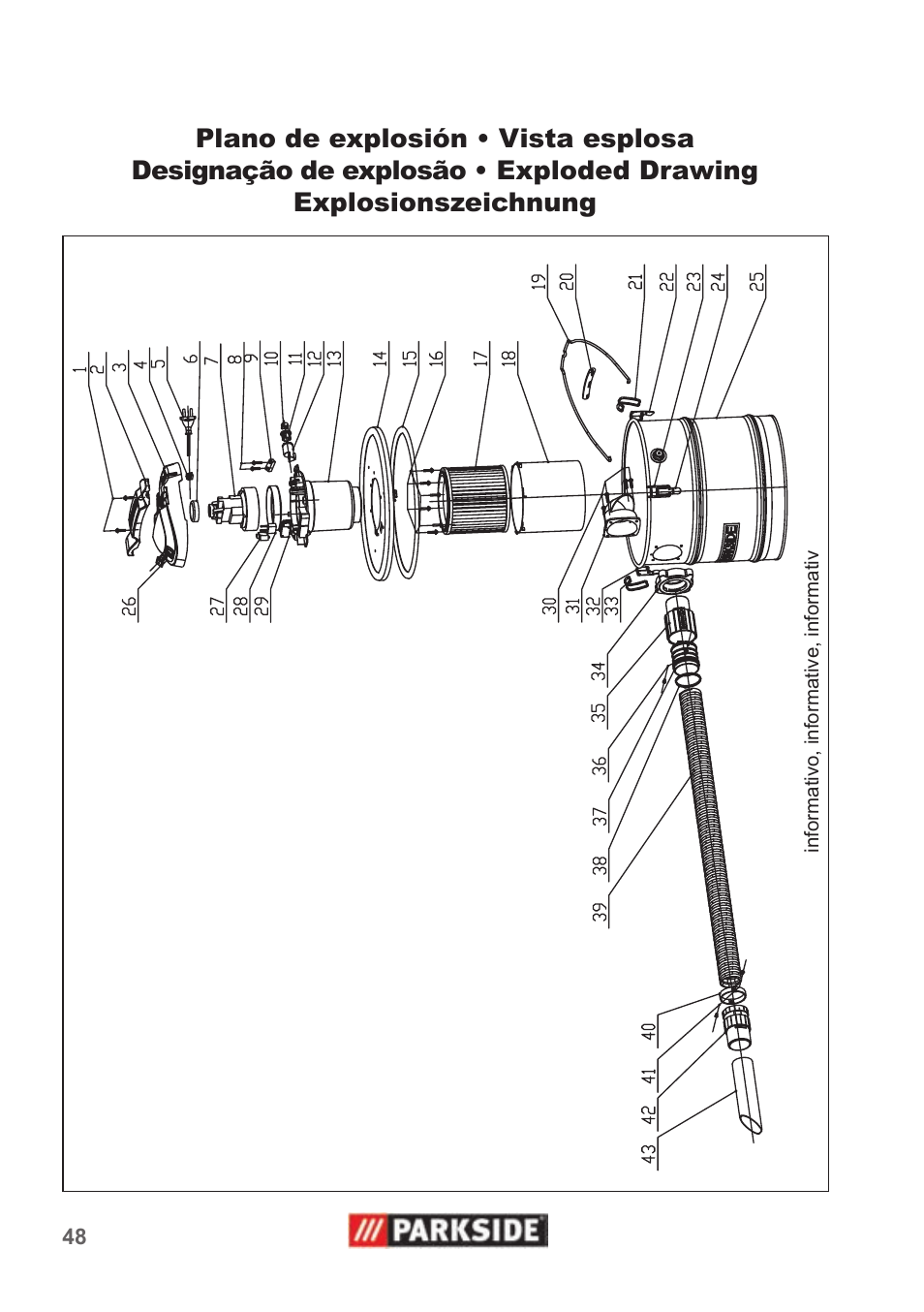 Parkside PAS 500 B1 User Manual | Page 48 / 50