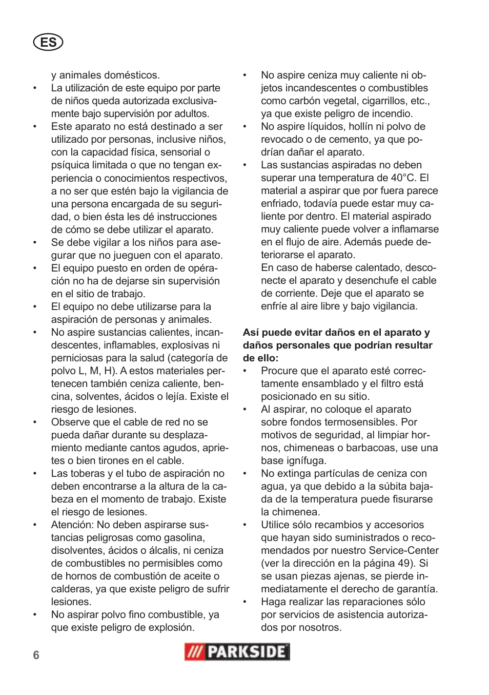 Parkside PAS 500 B1 User Manual | Page 6 / 50