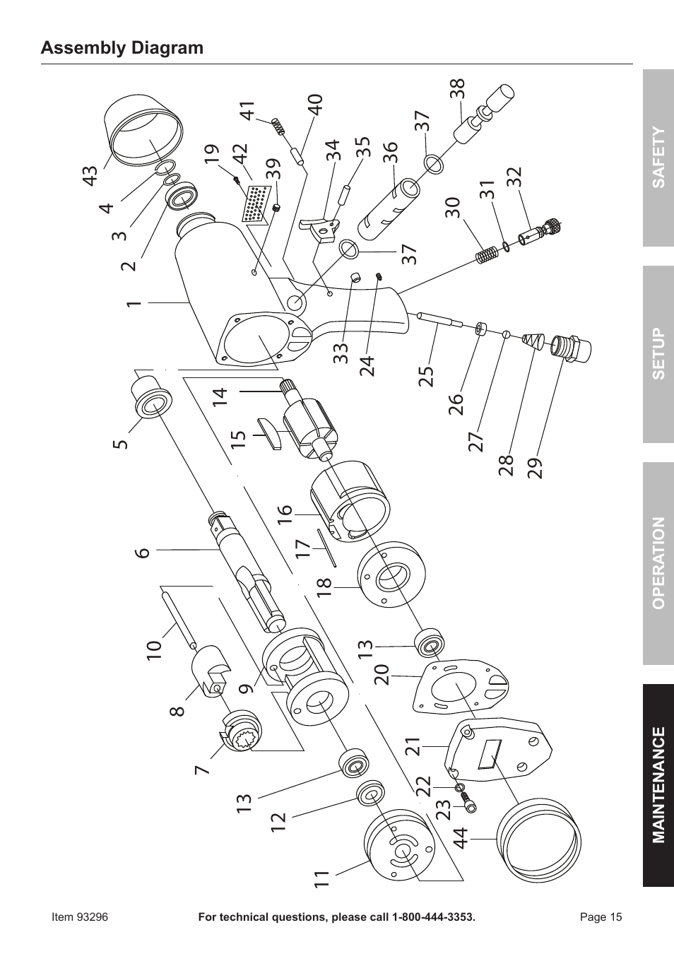 Harbor Freight Tools ITEM 93296 User Manual | Page 15 / 16