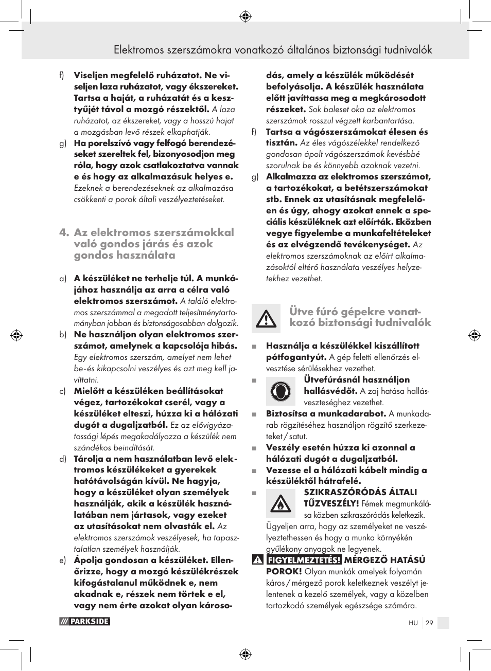 Parkside PSB 1050 A1 User Manual | Page 29 / 75
