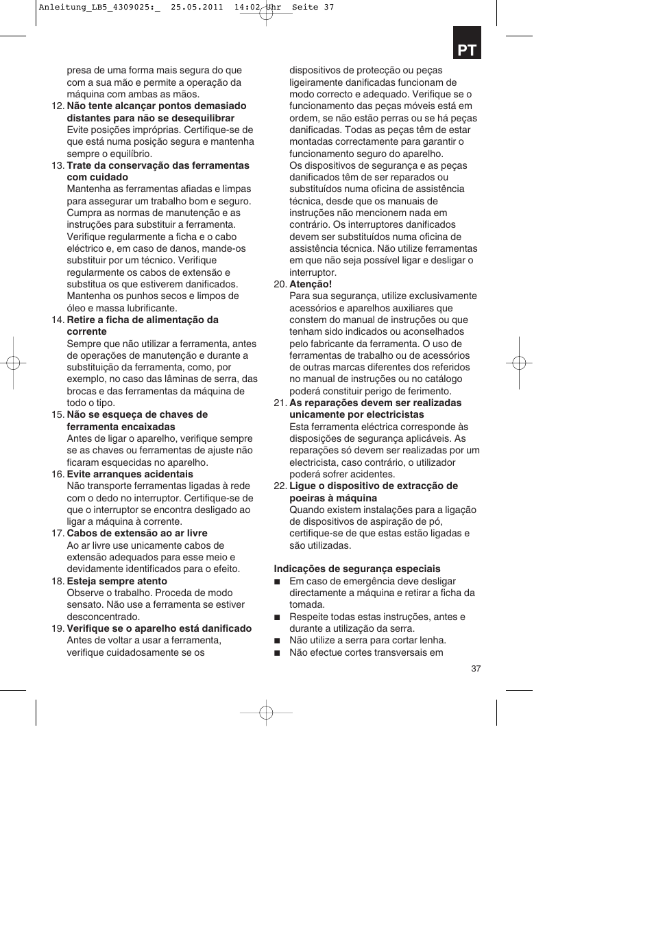 Parkside PDKs 120 A2 User Manual | Page 37 / 76