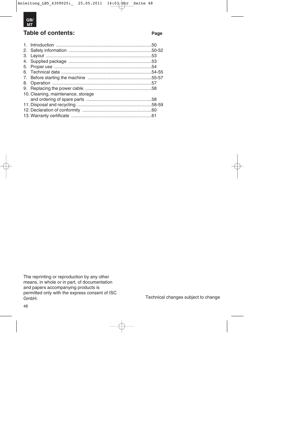 Parkside PDKs 120 A2 User Manual | Page 48 / 76