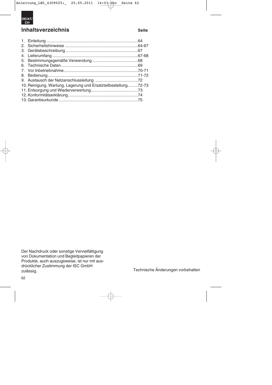 Parkside PDKs 120 A2 User Manual | Page 62 / 76