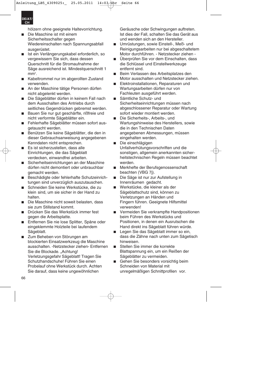 Parkside PDKs 120 A2 User Manual | Page 66 / 76