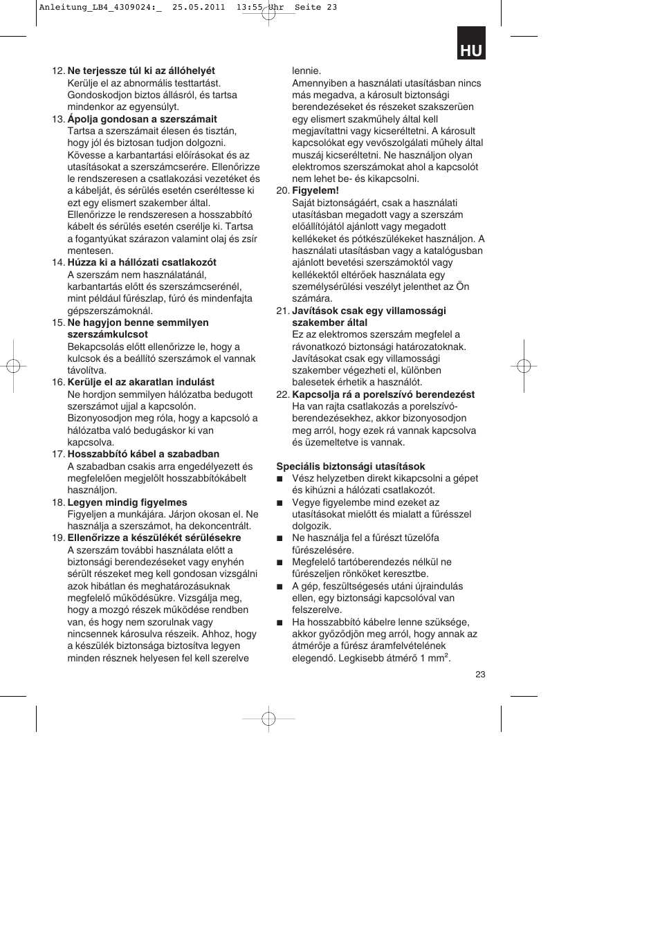 Parkside PDKs 120 A2 User Manual | Page 23 / 108