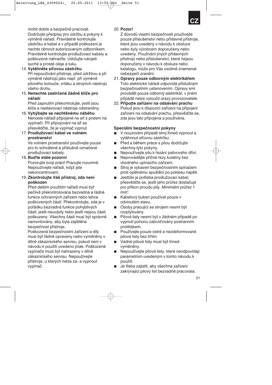 Parkside PDKs 120 A2 User Manual | Page 51 / 108