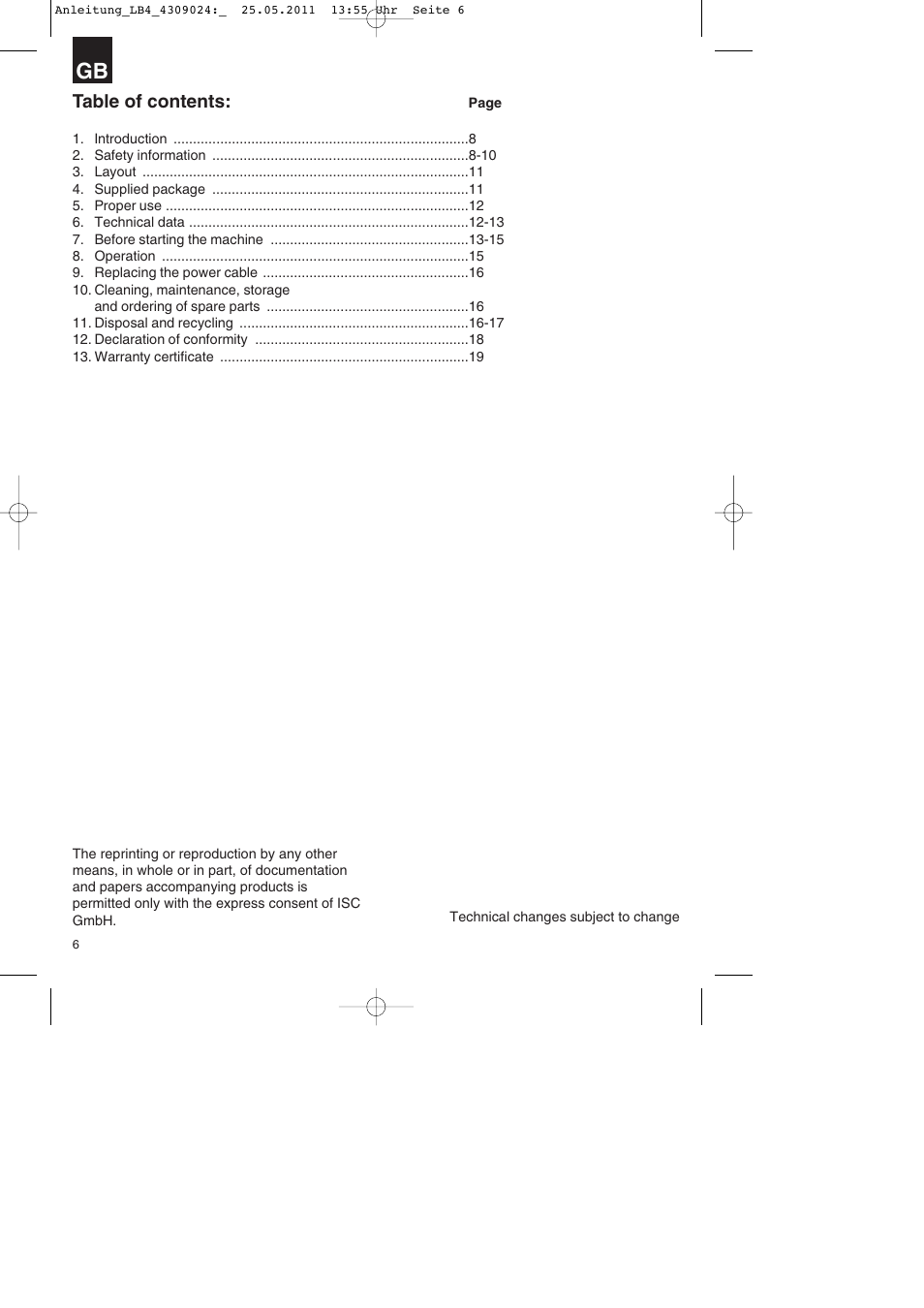 Parkside PDKs 120 A2 User Manual | Page 6 / 108