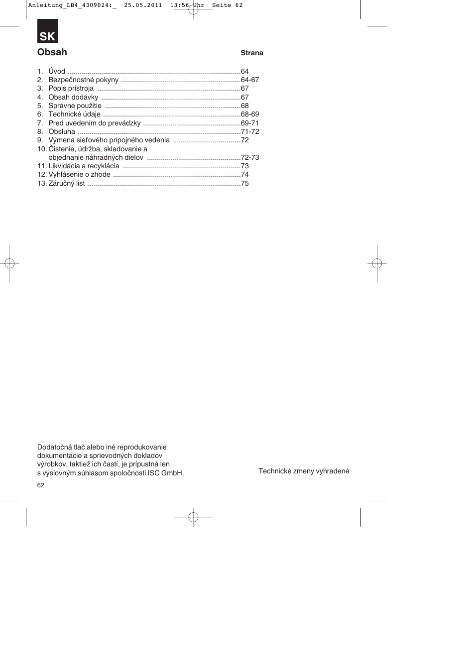 Parkside PDKs 120 A2 User Manual | Page 62 / 108