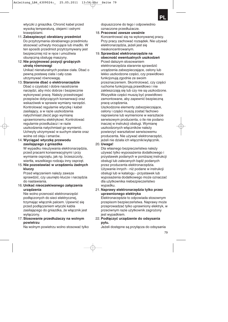 Parkside PDKs 120 A2 User Manual | Page 79 / 108