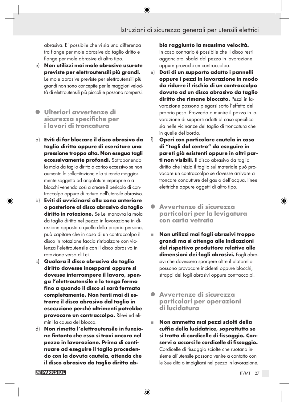 Parkside PFBS 9.6 A1 User Manual | Page 27 / 75