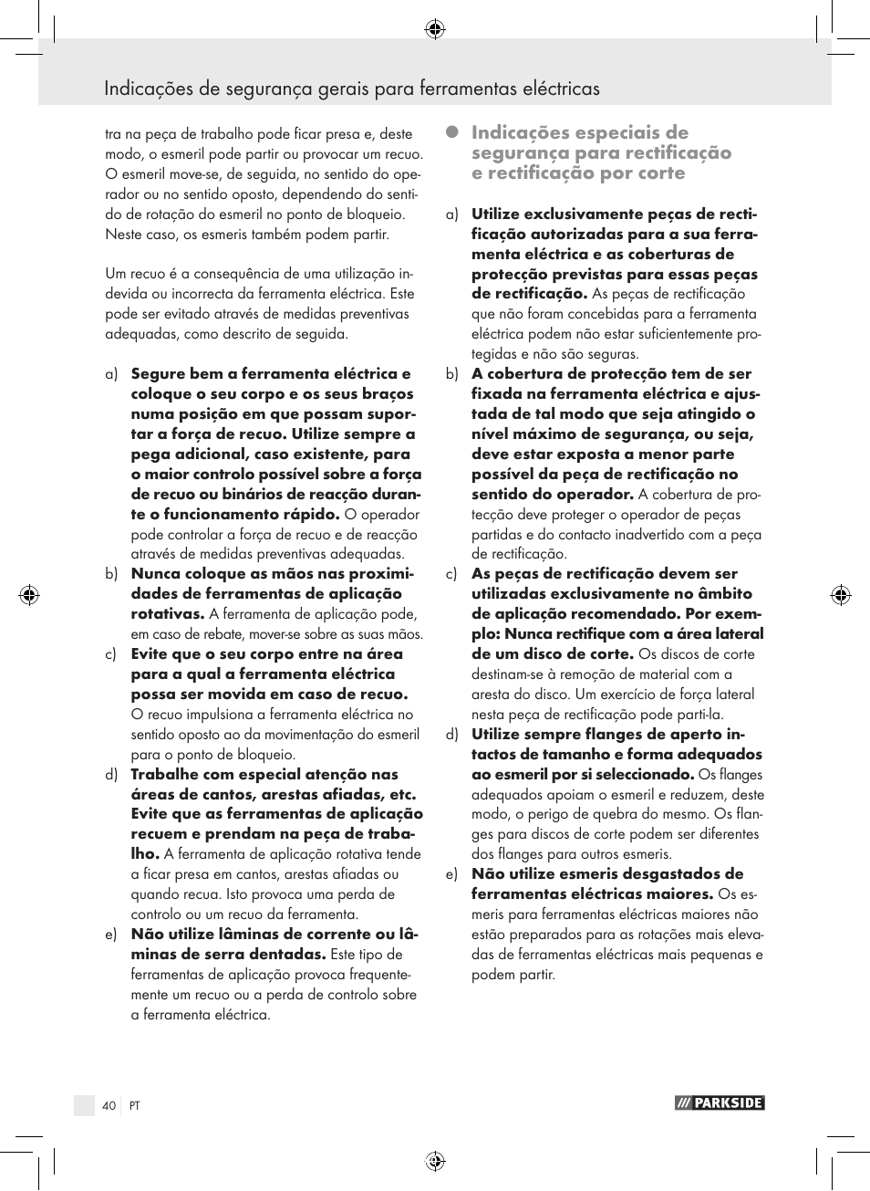 Parkside PFBS 9.6 A1 User Manual | Page 40 / 75